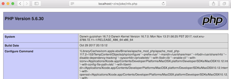 Set Up Apache on Mac Sierra 10.12
