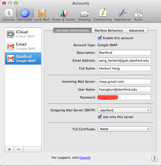 How to Set Up Stanford Email on OSX Mail