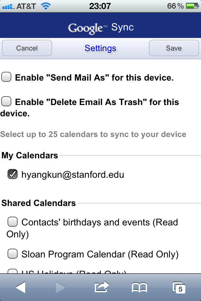 Set Up Sloan Program Calendar on iPhone